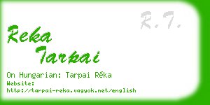 reka tarpai business card